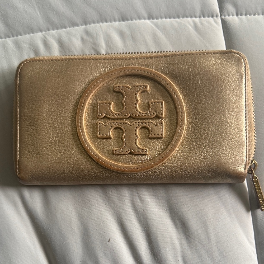 Tory Burch Metallic Gold Wallet